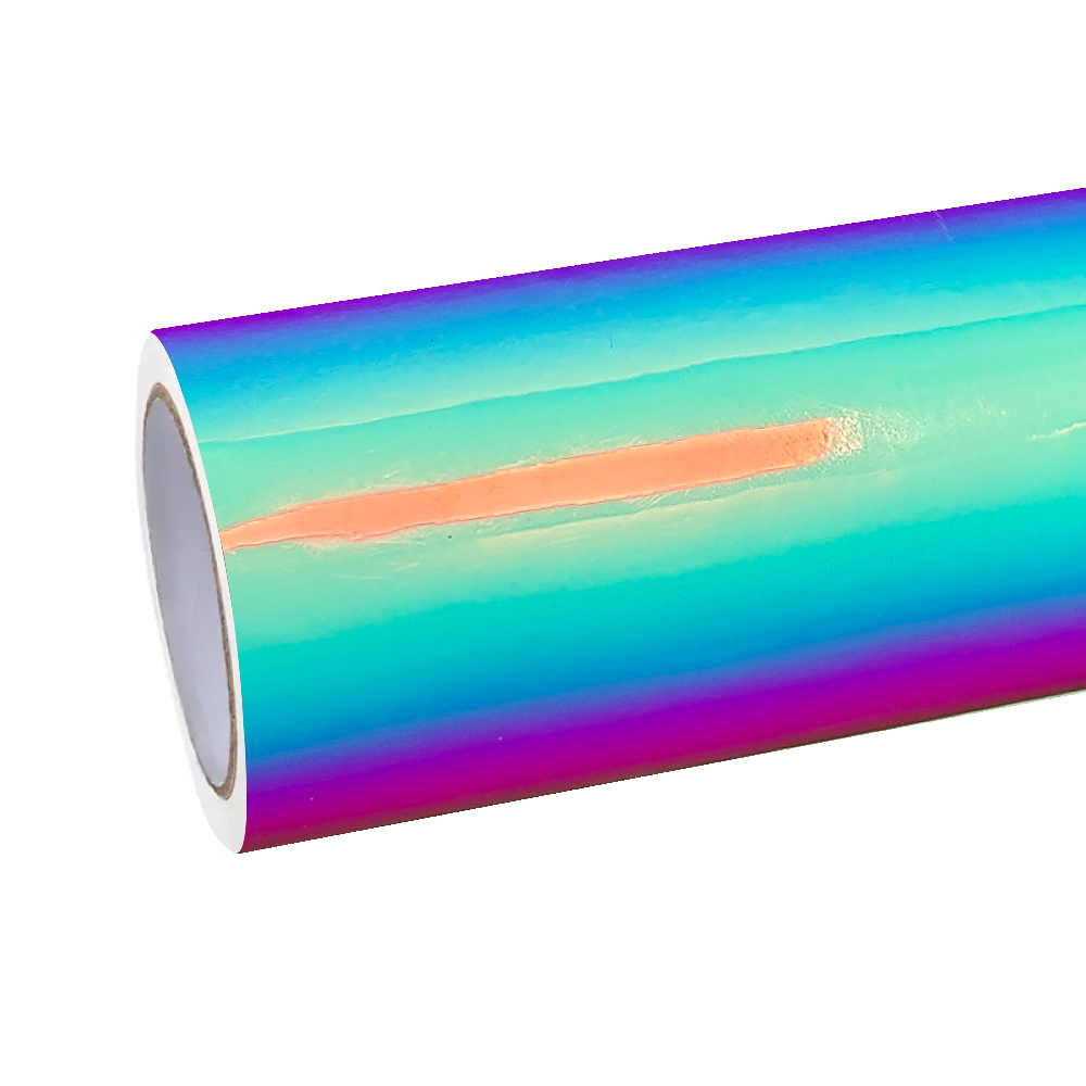 Gloss Rainbow Holographic Chrome White Car Vinyl Wrap PET product image 2 - Veloro chrome vinyl wrap