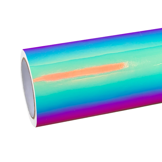 Gloss Rainbow Holographic Chrome White Car Vinyl Wrap PET product image 2 - Veloro chrome vinyl wrap