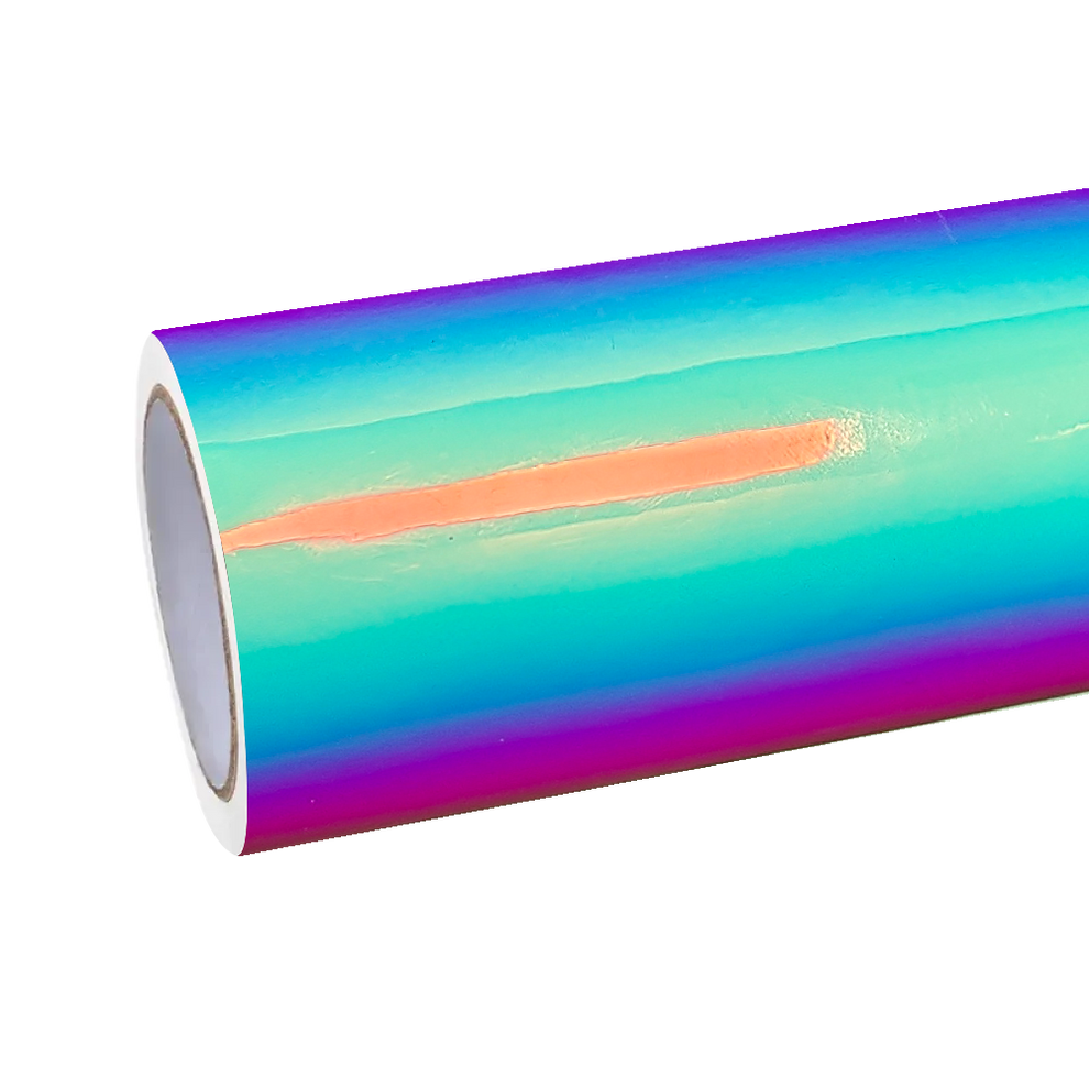 Gloss Rainbow Holographic Chrome White Car Vinyl Wrap PET product image 2 - Veloro chrome vinyl wrap