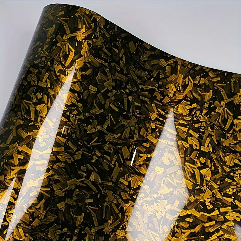 Gloss Yellow Forged Carbon Fiber Car Vinyl Wrap PET product image 4 - Veloro carbon fiber vinyl wrap