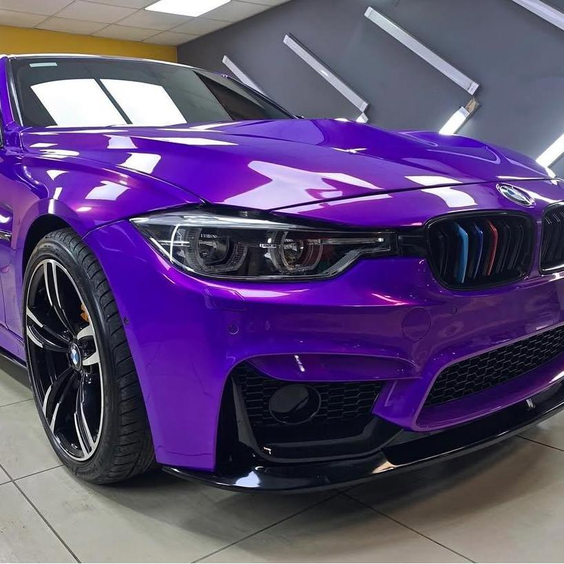 Glossy Metallic Royalty Purple Explosion Purple Vinyl Wrap PET product image 4 - Veloro metallic vinyl wrap