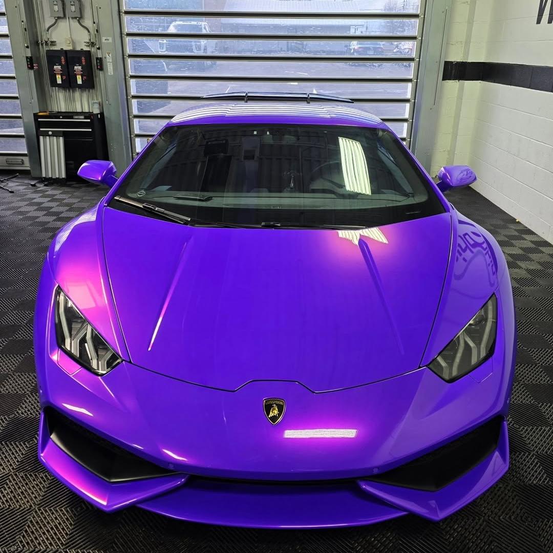 Glossy Metallic Royalty Purple Explosion Purple Vinyl Wrap PET product image 2 - Veloro metallic vinyl wrap
