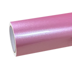 Glossy Metallic Shell Pink Car Vinyl Wrap PET