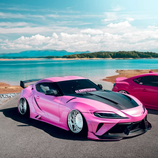 Glossy Metallic Shell Pink Car Vinyl Wrap PET product image 2 - Veloro metallic vinyl wrap