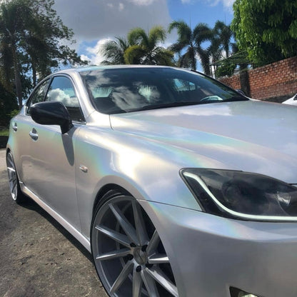 Gloss Metallic Rainbow Laser White Car Vinyl Wrap product image 4 - Veloro metallic vinyl wrap