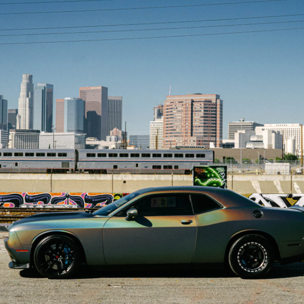 Matte Metallic Rainbow Laser Grey Car Vinyl Wrap product image 3 - Veloro matte vinyl wrap