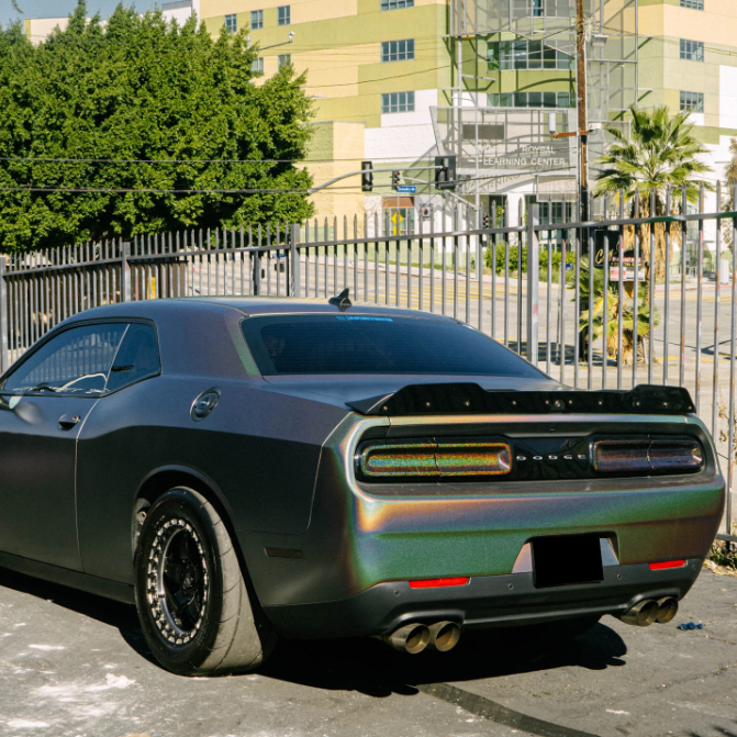 Matte Metallic Rainbow Laser Grey Car Vinyl Wrap product image 4 - Veloro matte vinyl wrap