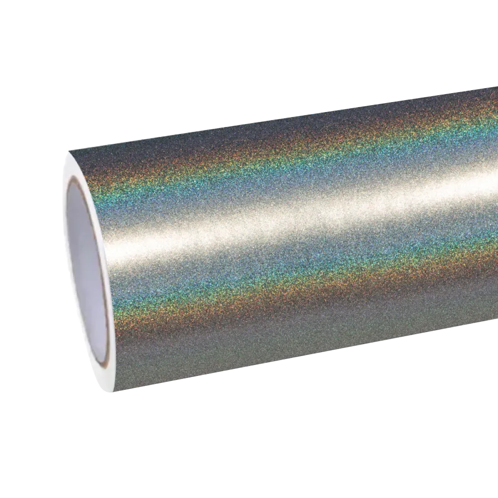 Matte Metallic Rainbow Laser Grey Car Vinyl Wrap