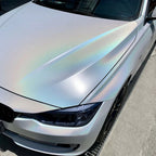 Matte Metallic Rainbow Laser White Car Vinyl Wrap PET product image 4 - Veloro matte vinyl wrap