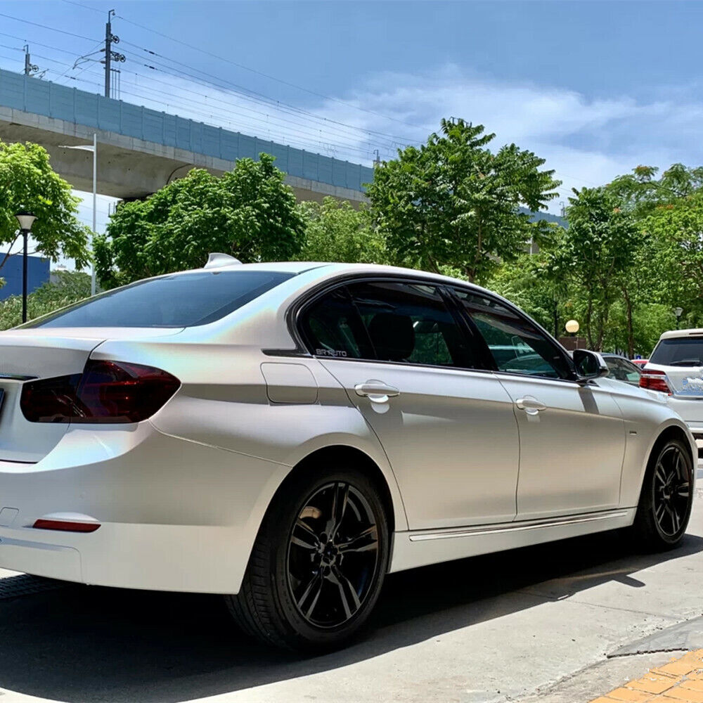 Matte Metallic Rainbow Laser White Car Vinyl Wrap PET product image 5 - Veloro matte vinyl wrap
