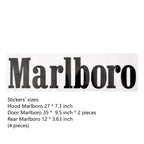 Marlboro Racing Car wrap Custom Design - White, Red and Black Car Wrap (Bundle) product image 13 - Veloro automotive