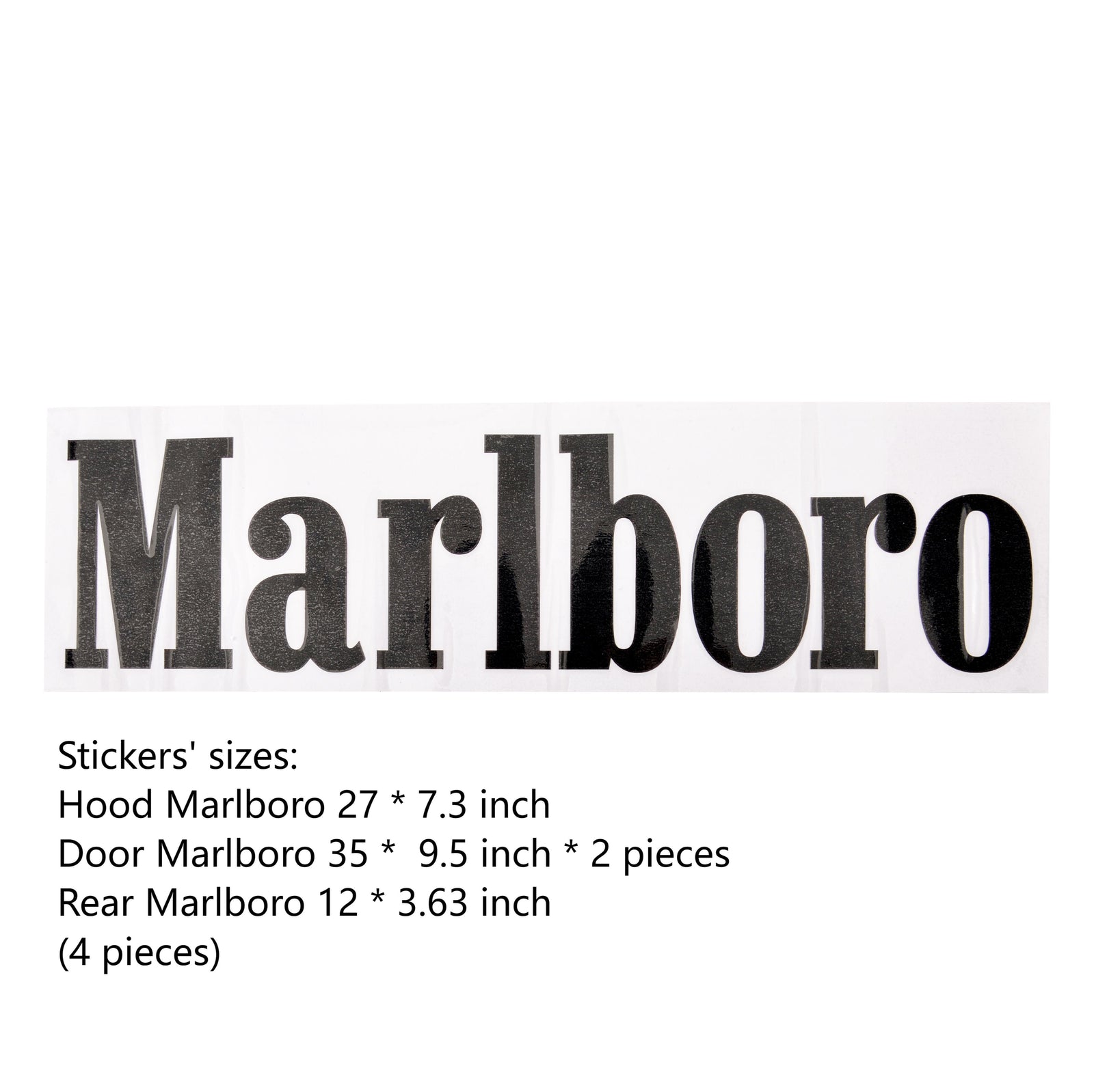 Marlboro Racing Car wrap Custom Design - White, Red and Black Car Wrap (Bundle) product image 13 - Veloro automotive