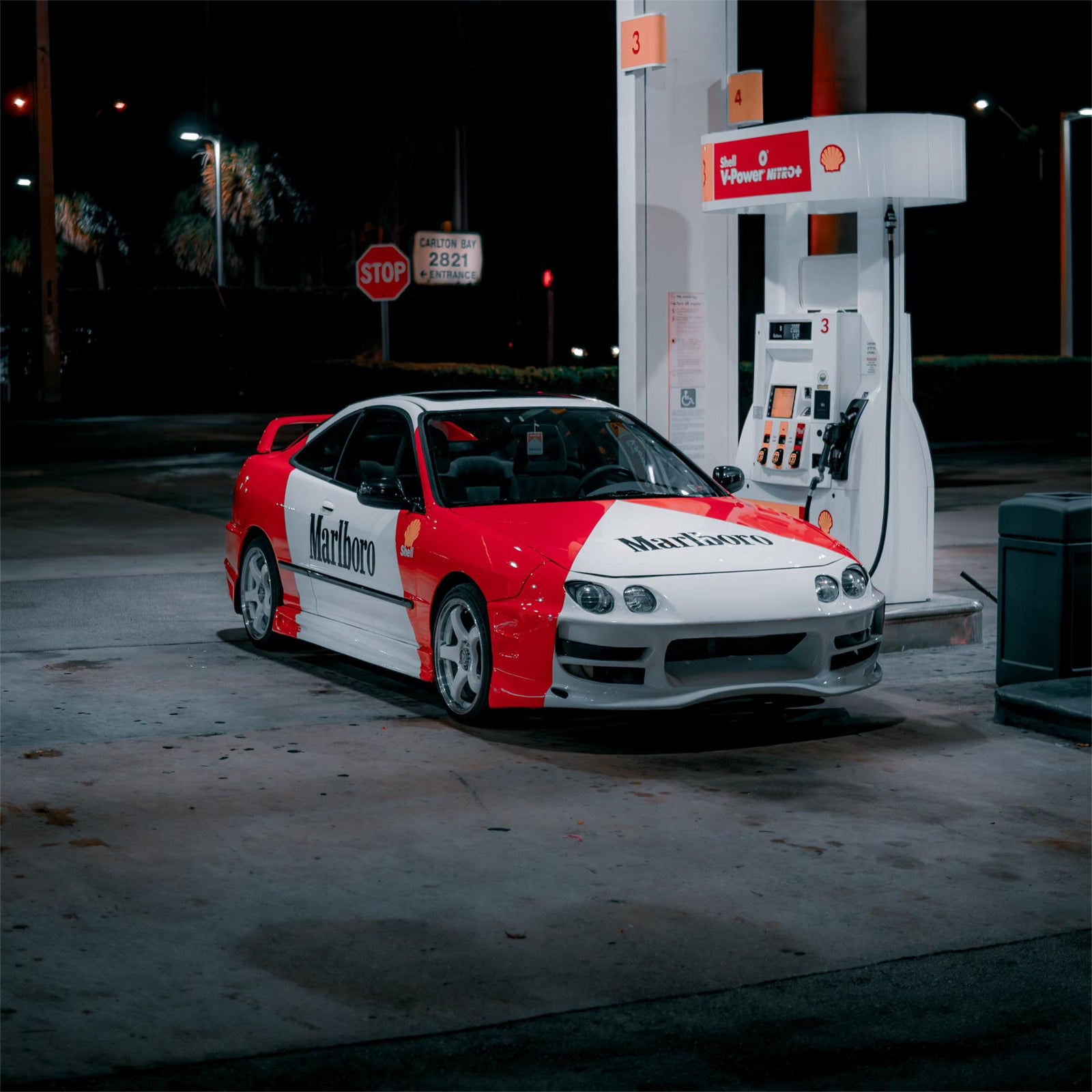 Marlboro Racing Car wrap Custom Design - White, Red and Black Car Wrap (Bundle) product image 7 - Veloro automotive