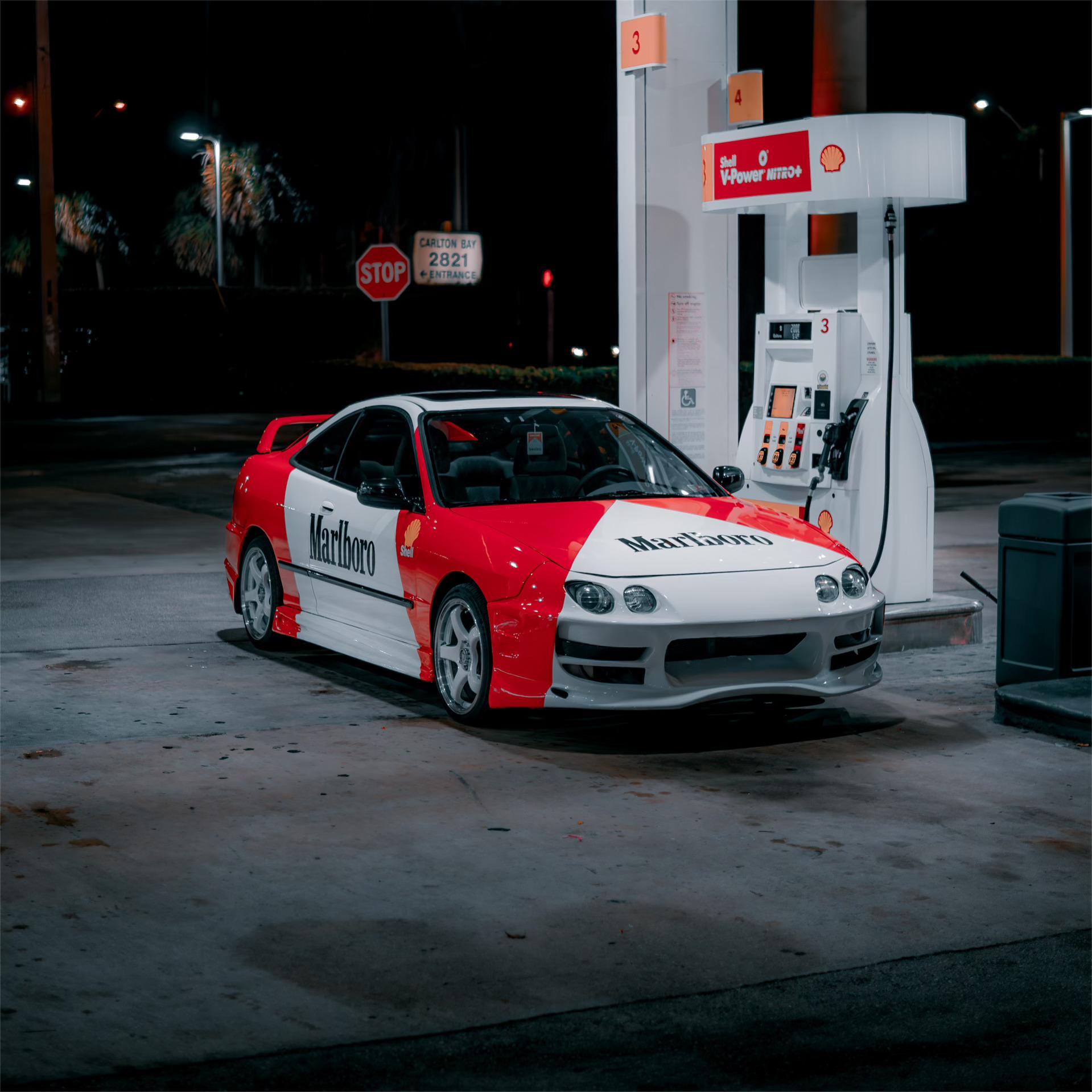 Marlboro Racing Car wrap Custom Design - White, Red and Black Car Wrap (Bundle) product image 7 - Veloro automotive