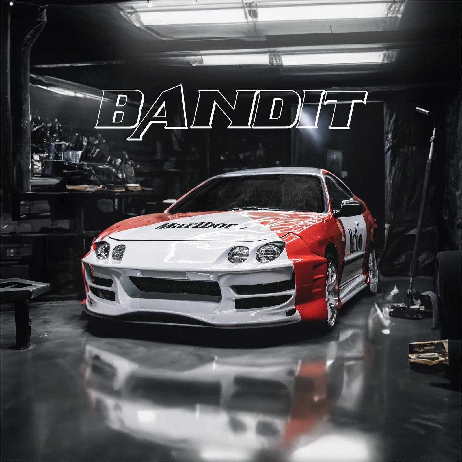 Marlboro Racing Car wrap Custom Design - White, Red and Black Car Wrap (Bundle) product image 11 - Veloro automotive