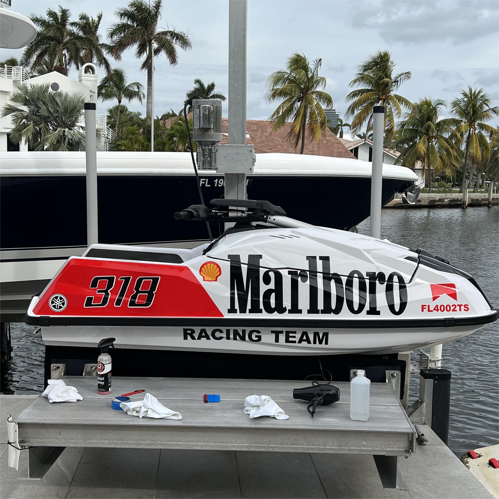 Marlboro Racing Car wrap Custom Design - White, Red and Black Car Wrap (Bundle) product image 15 - Veloro automotive