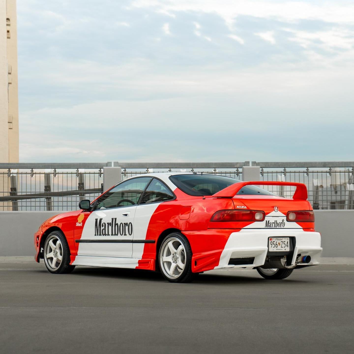 Marlboro Racing Car wrap Custom Design - White, Red and Black Car Wrap (Bundle) product image 5 - Veloro automotive