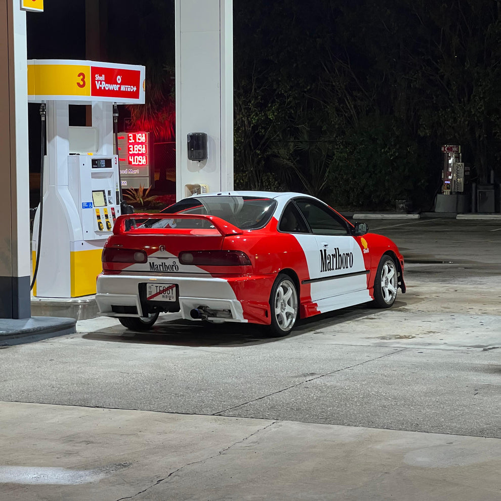 Marlboro Racing Car wrap Custom Design - White, Red and Black Car Wrap (Bundle) product image 4 - Veloro automotive