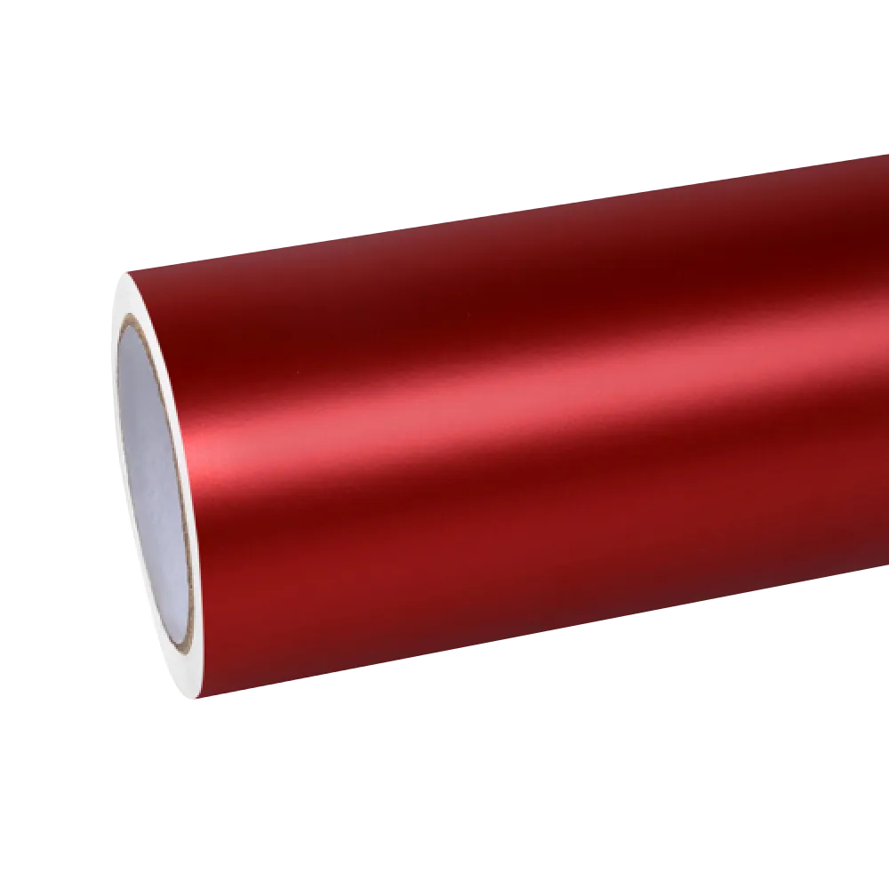 Matte Chrome Apple Red Car Vinyl Wrap PET