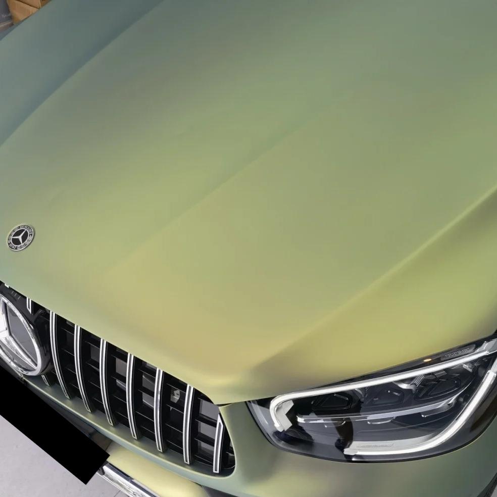 Matte Bamboo Green Car Vinyl Wrap product image 3 - Veloro matte vinyl wrap