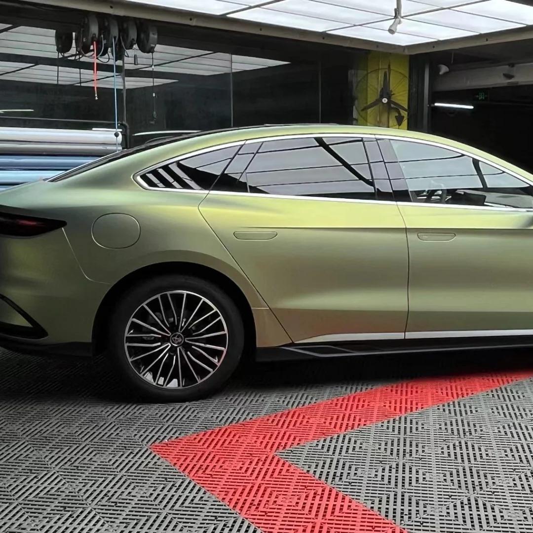 Matte Bamboo Green Car Vinyl Wrap product image 12 - Veloro matte vinyl wrap