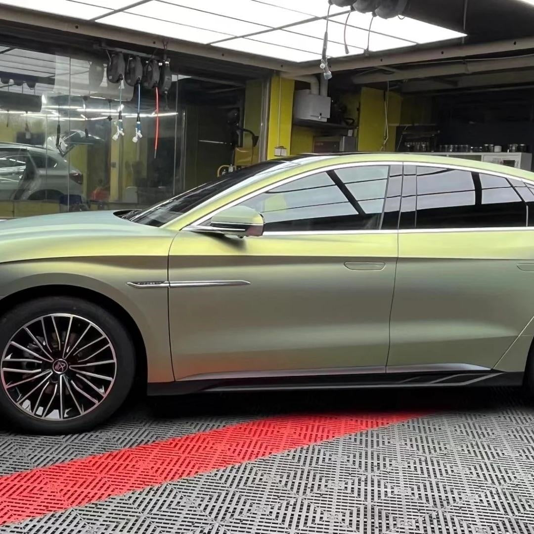Matte Bamboo Green Car Vinyl Wrap product image 14 - Veloro matte vinyl wrap