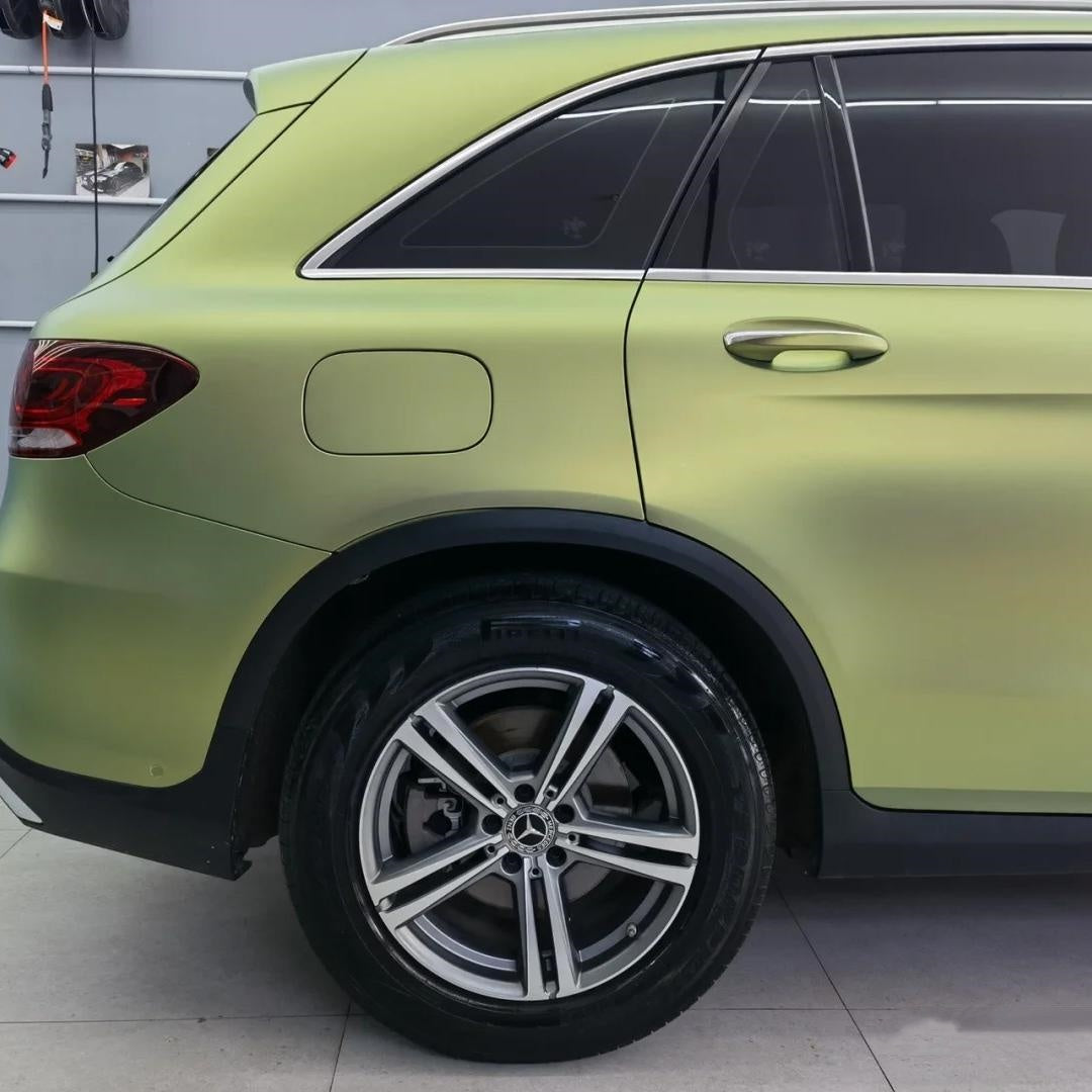 Matte Bamboo Green Car Vinyl Wrap product image 4 - Veloro matte vinyl wrap