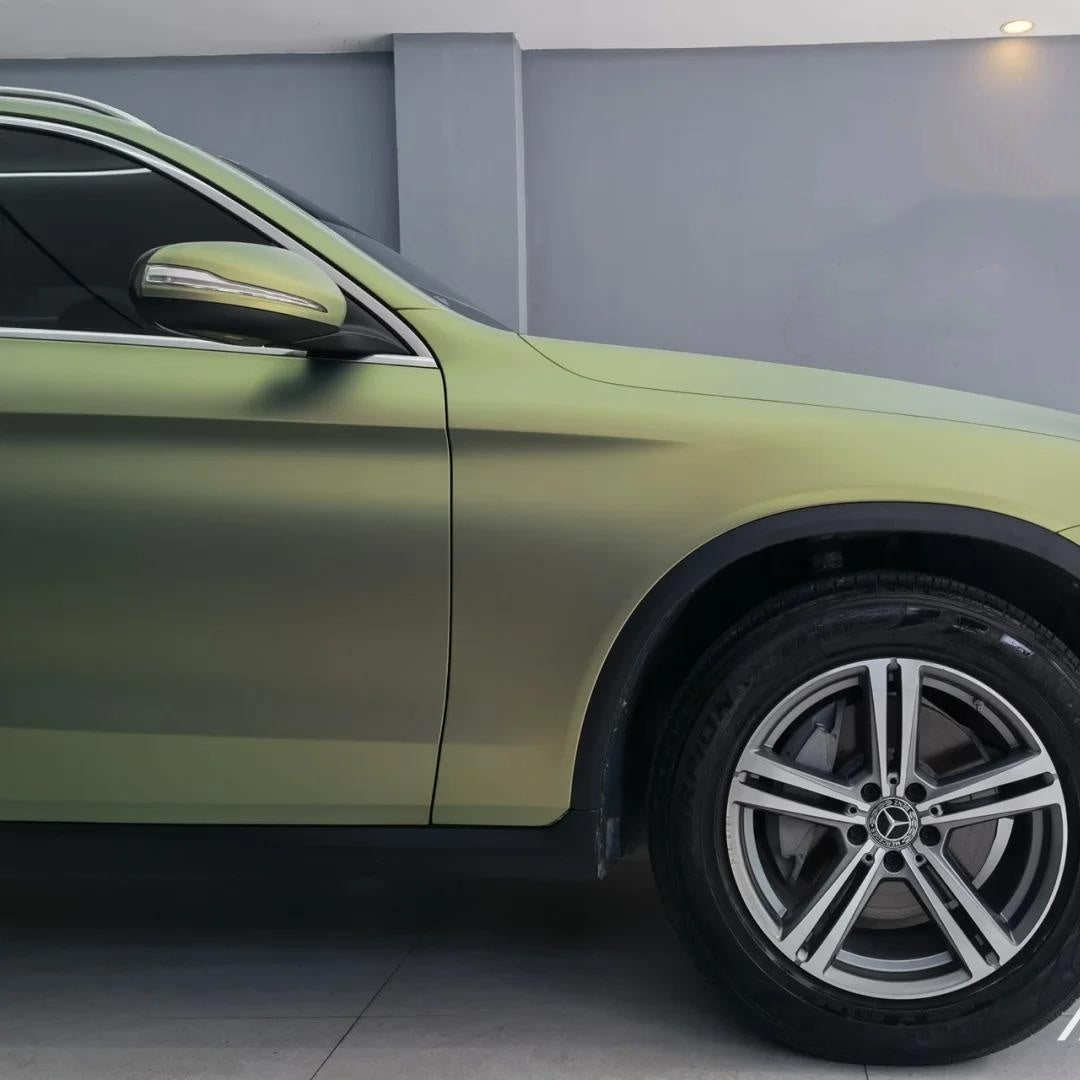 Matte Bamboo Green Car Vinyl Wrap product image 8 - Veloro matte vinyl wrap