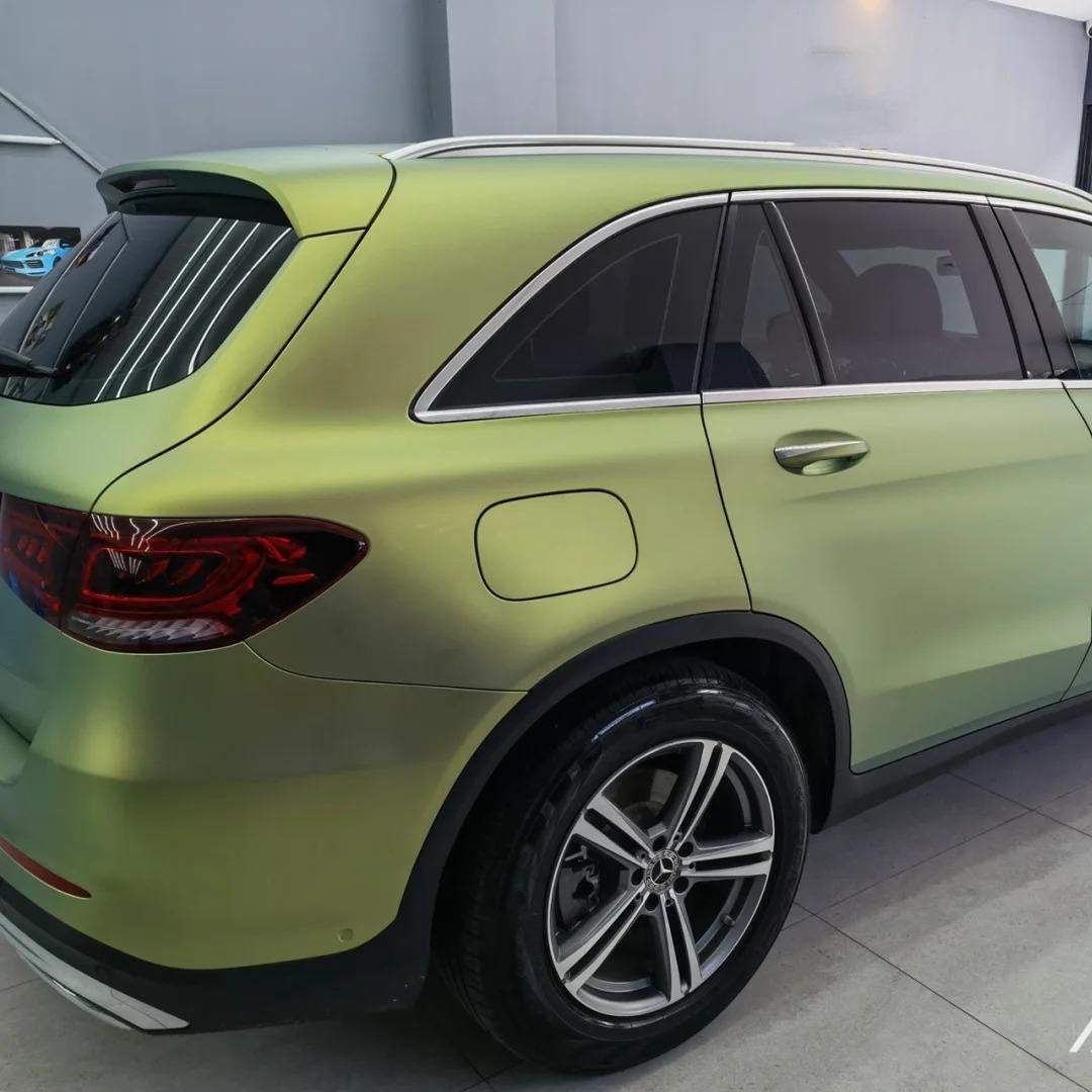 Matte Bamboo Green Car Vinyl Wrap product image 9 - Veloro matte vinyl wrap