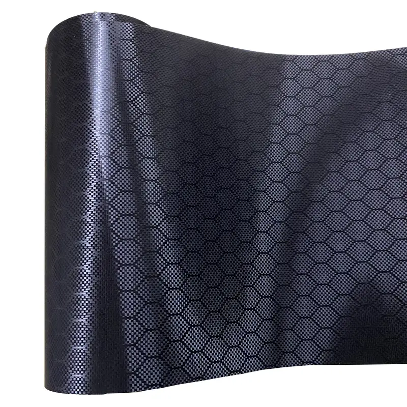 PET Matte Beehive Carbon Fiber Black Car Vinyl Wrap product image 4 - Veloro carbon fiber vinyl wrap