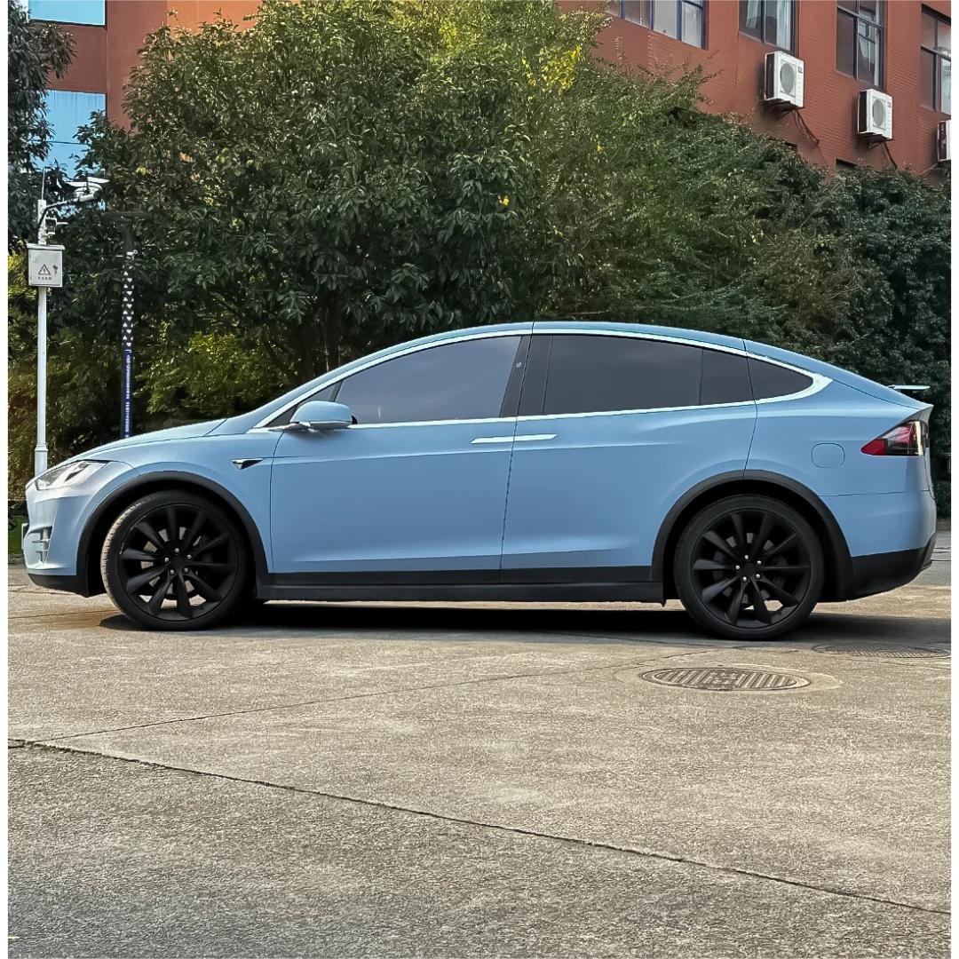 Matte Blue Wrap China Blue Car Wrap product image 3 - Veloro matte vinyl wrap