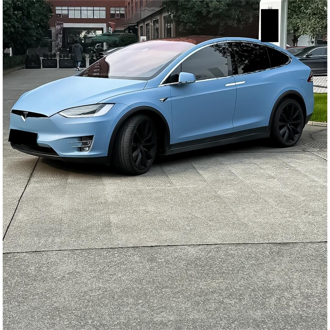 Matte Blue Wrap China Blue Car Wrap product image 5 - Veloro matte vinyl wrap