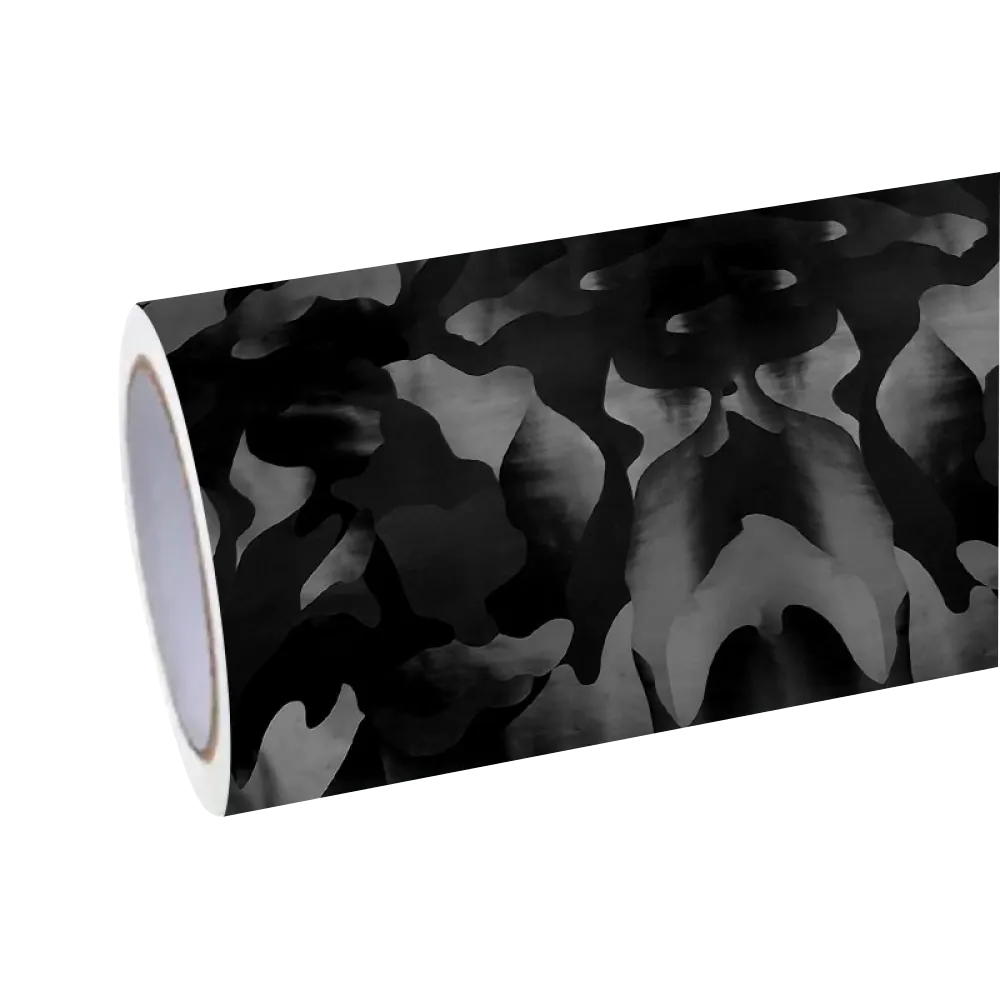 Matte Camo Black 3D Ghost Camouflage Black PET product image 2 - Veloro matte vinyl wrap