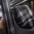 Matte Carbon Fiber Aircraft Black Car Vinyl Wrap PET