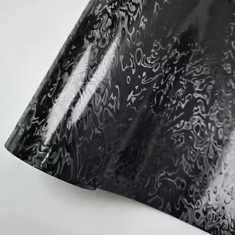 Matte Carbon Fiber Meta Cosmic Black Car Vinyl Wrap PET product image 2 - Veloro carbon fiber vinyl wrap
