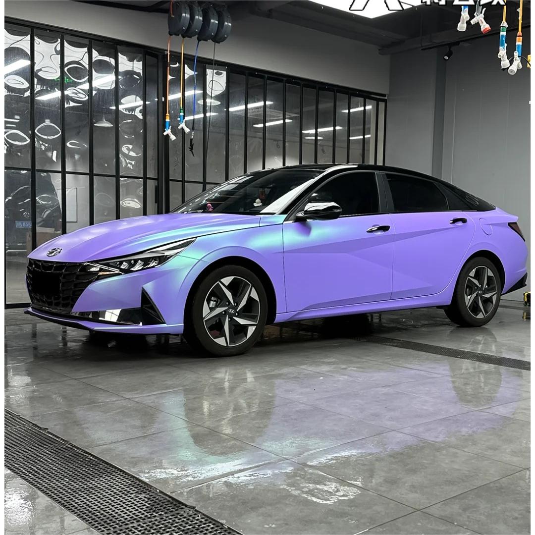 Matte Ceramics Lavender Purple Blue Car Vinyl Wrap product image 3 - Veloro matte vinyl wrap