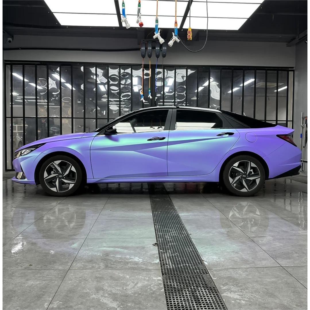 Matte Ceramics Lavender Purple Blue Car Vinyl Wrap product image 4 - Veloro matte vinyl wrap