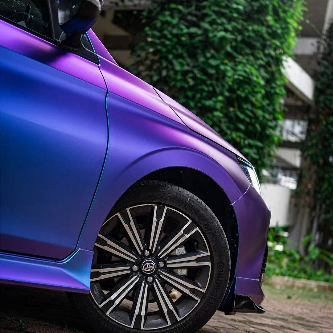 Matte Chameleon Blue Purple Car Vinyl Wrap product image 4 - Veloro color shift vinyl wrap