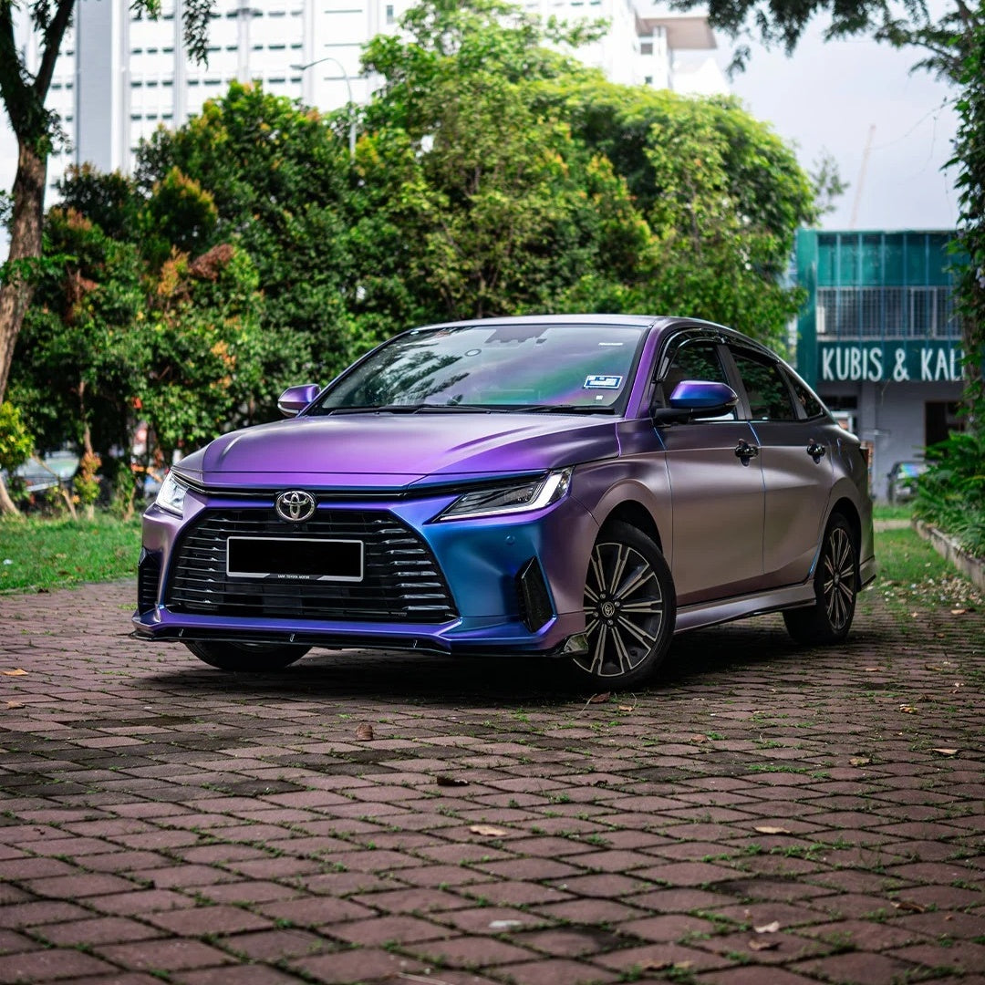 Matte Chameleon Blue Purple Car Vinyl Wrap product image 2 - Veloro color shift vinyl wrap