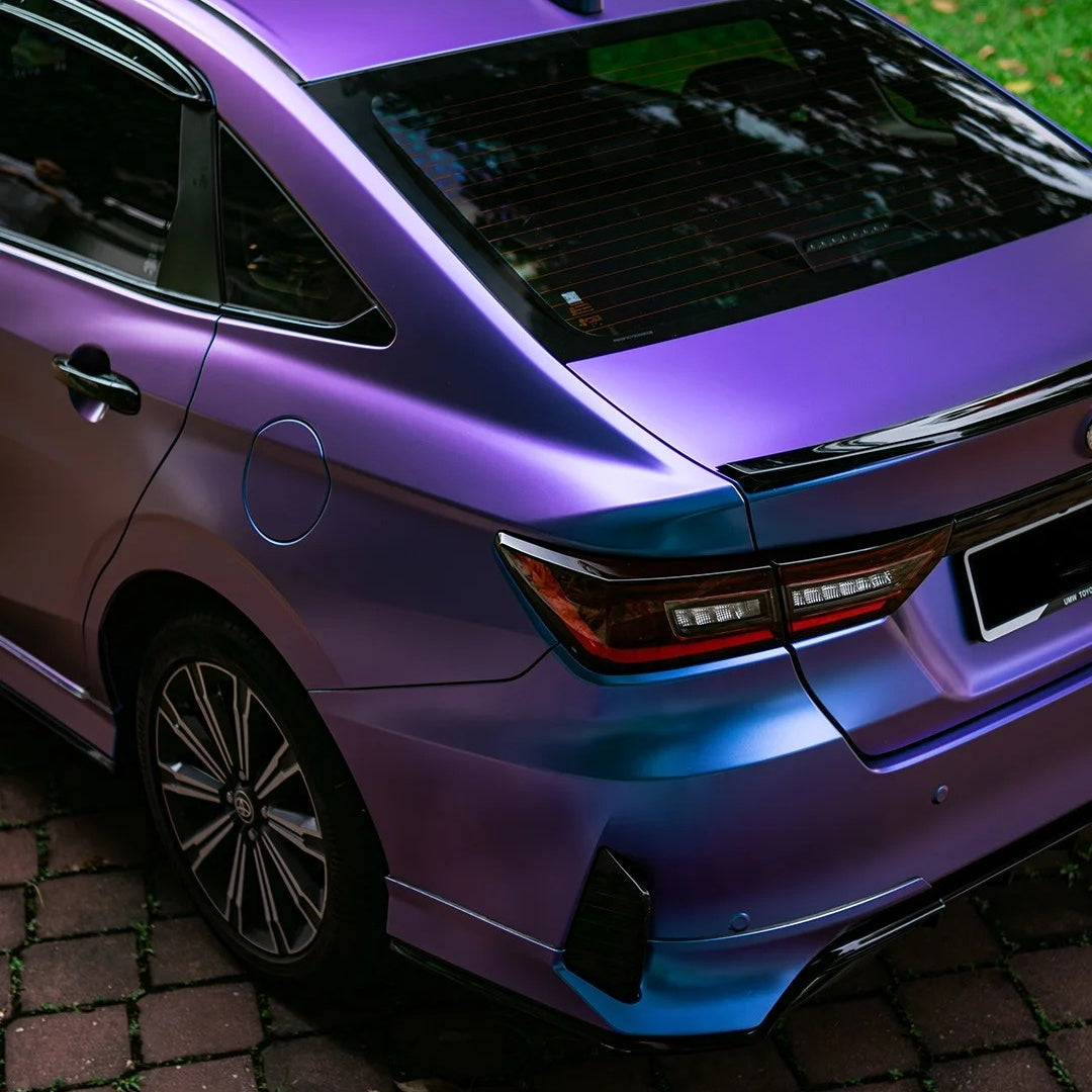 Matte Chameleon Blue Purple Car Vinyl Wrap product image 8 - Veloro color shift vinyl wrap