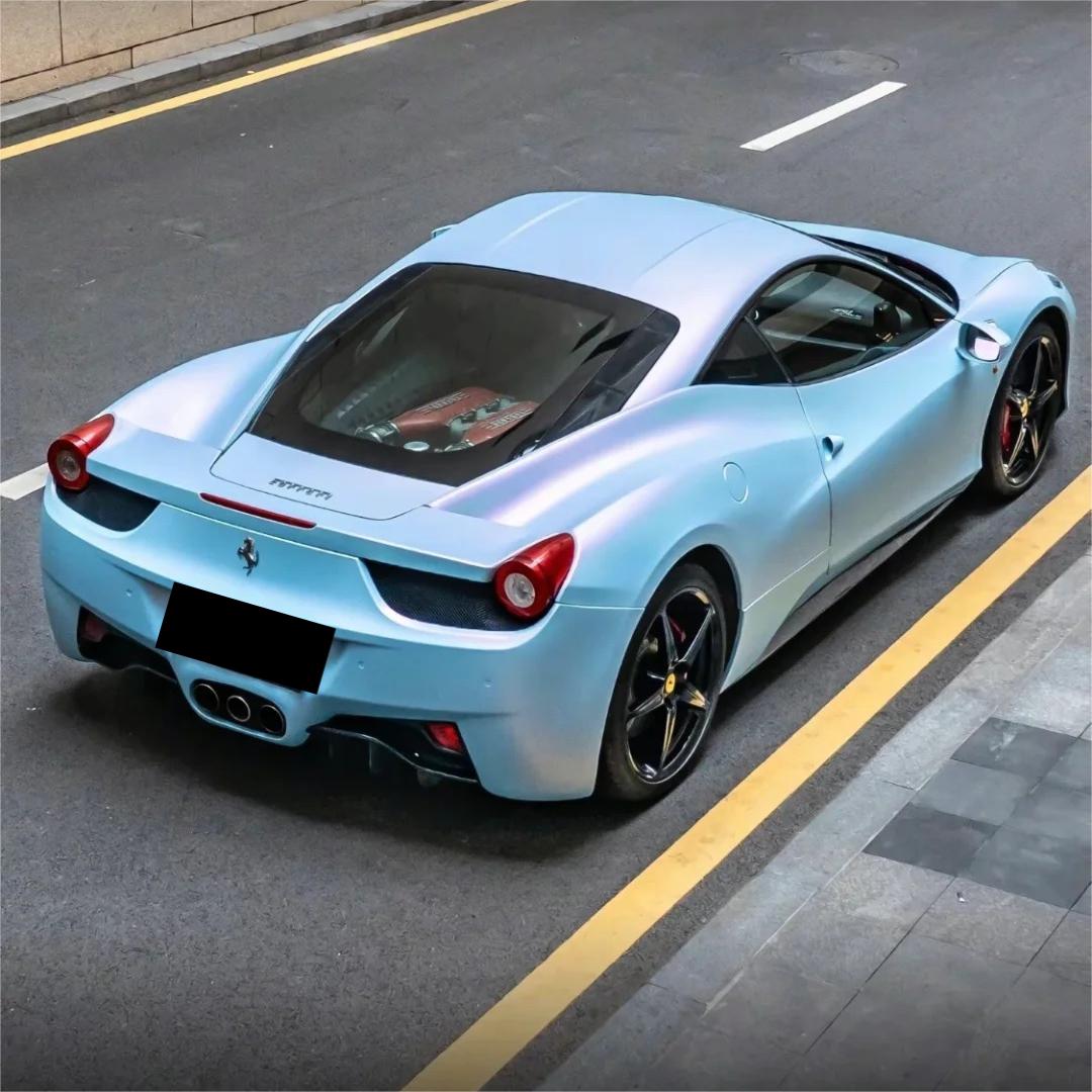 Matte Chameleon Blue Purple Car Wrap Vinyl PET product image 4 - Veloro color shift vinyl wrap
