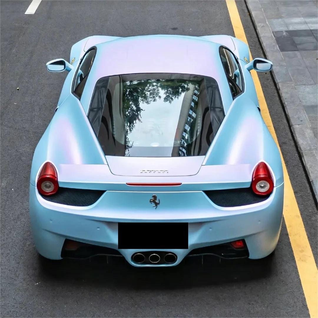 Matte Chameleon Blue Purple Car Wrap Vinyl PET product image 5 - Veloro color shift vinyl wrap