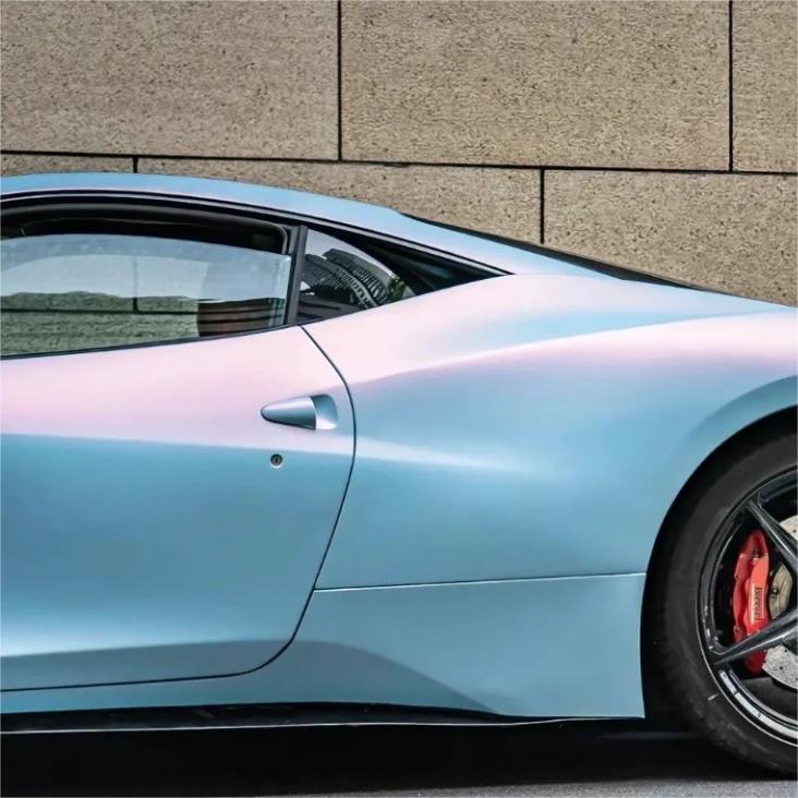Matte Chameleon Blue Purple Car Wrap Vinyl PET product image 7 - Veloro color shift vinyl wrap