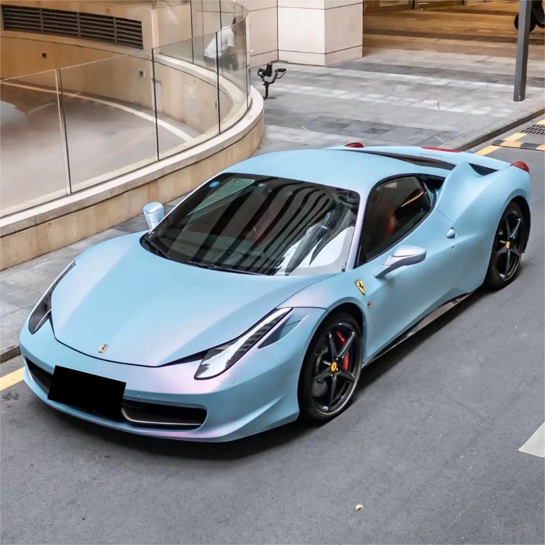 Matte Chameleon Blue Purple Car Wrap Vinyl PET product image 3 - Veloro color shift vinyl wrap