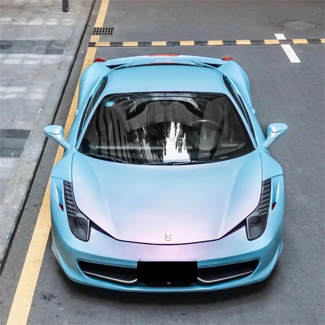 Matte Chameleon Blue Purple Car Wrap Vinyl PET product image 6 - Veloro color shift vinyl wrap