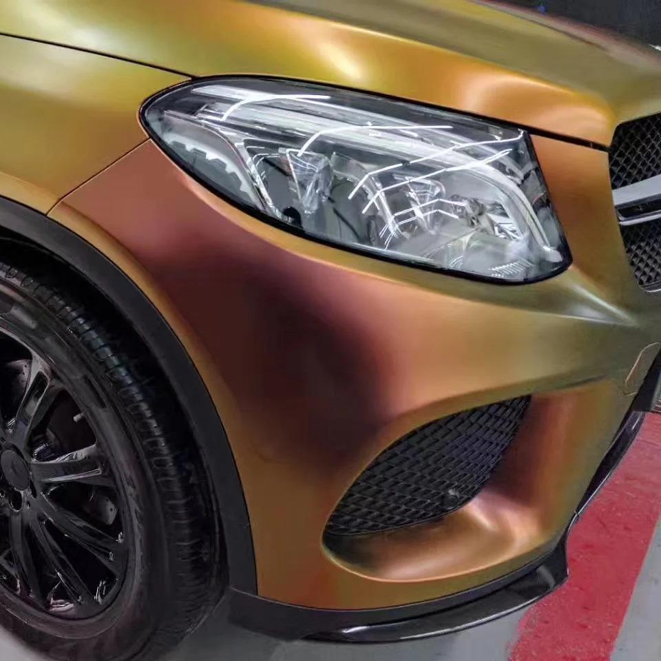 Matte Chameleon Gold Red Car Vinyl Wrap product image 6 - Veloro color shift vinyl wrap