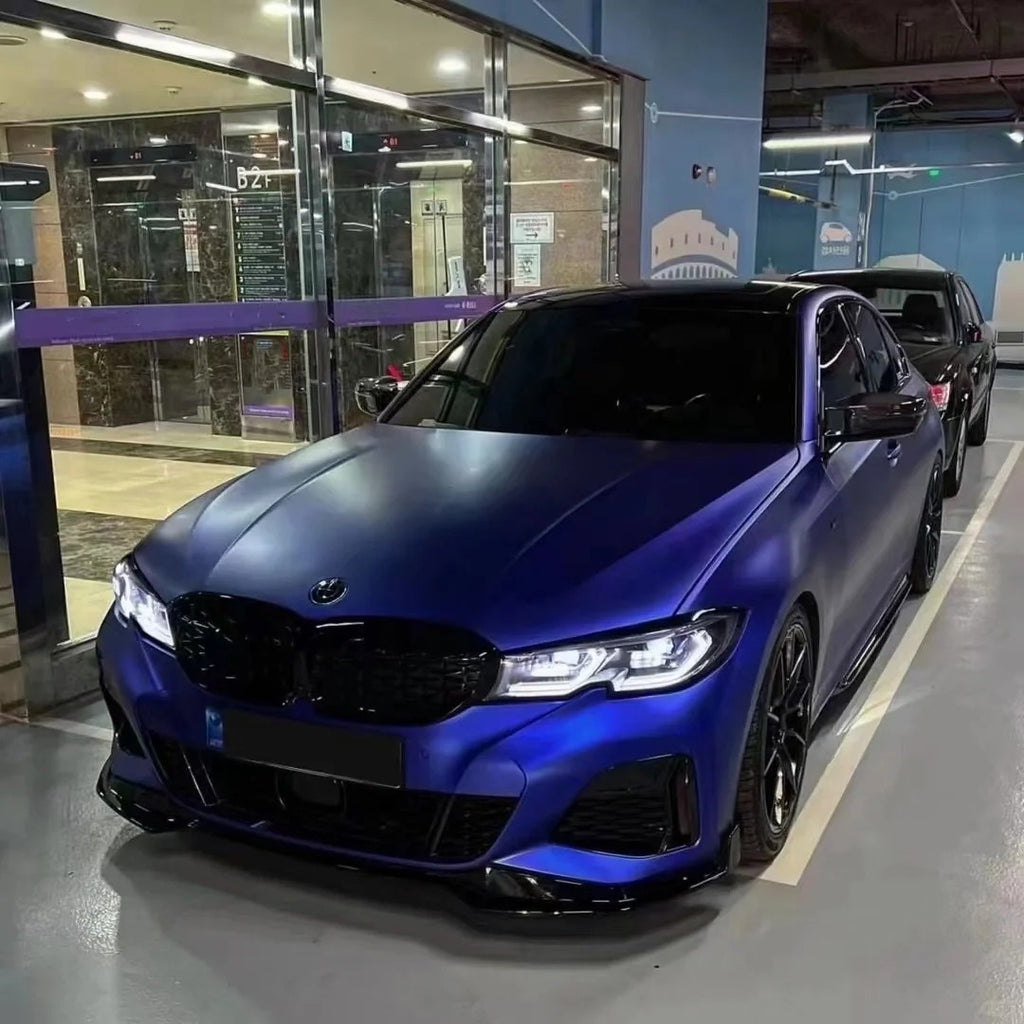 Matte Chrome Klein Blue Car Vinyl Wrap PET product image 4 - Veloro chrome vinyl wrap