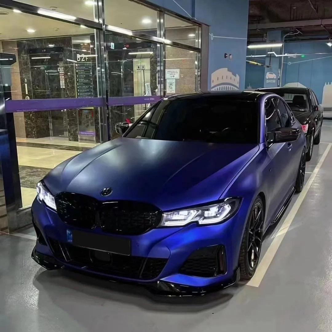 Matte Chrome Klein Blue Car Vinyl Wrap PET product image 4 - Veloro chrome vinyl wrap
