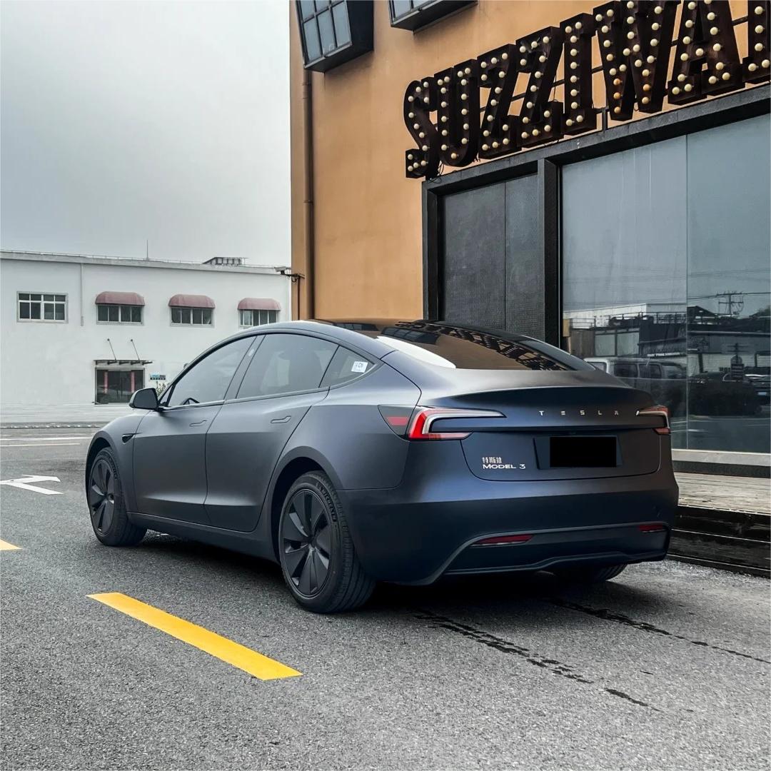 Best Matte Dark Blue Car Vinyl Wrap PET product image 4 - Veloro matte vinyl wrap