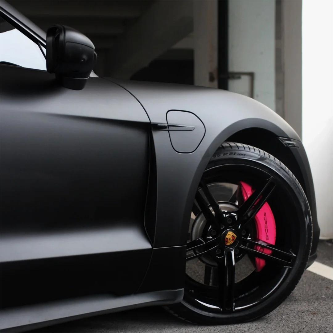 Matte Ultimate Flat Deep Black Car Vinyl Wrap product image 10 - Veloro matte vinyl wrap